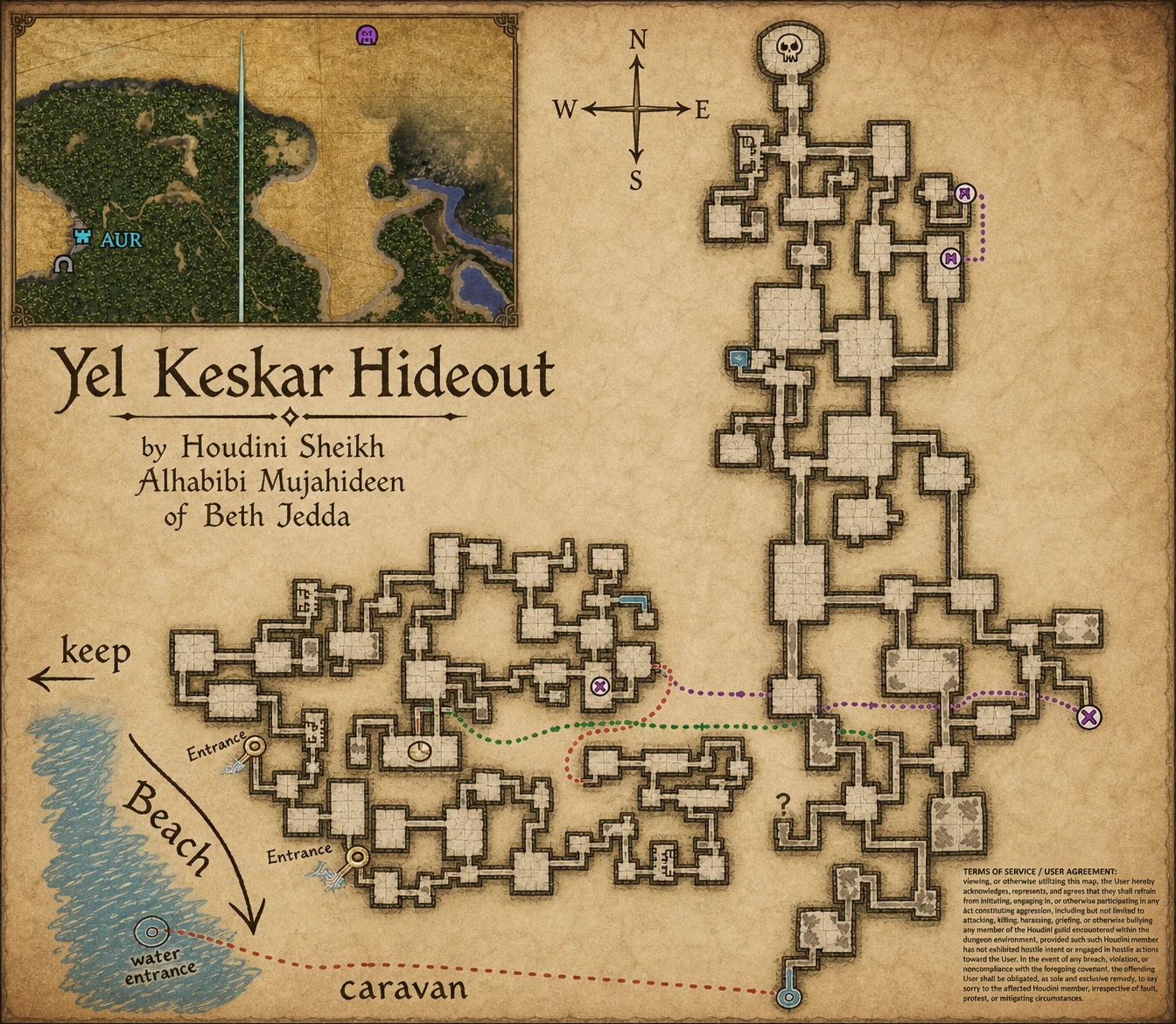 Yel Keskar Hideout dungeon plan